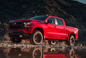 A 2023 Chevy Silverado 1500 parked offroad near Parsons, Kansas.