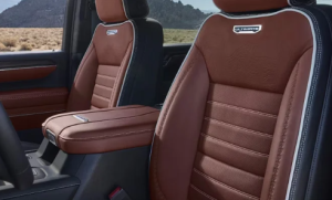 The interior of a 2024 GMC Sierra 2500 HD parked outdoors near Parsons, Kansas