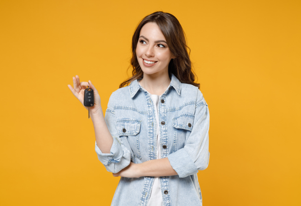 A person holding the keys to their new car near Parsons, KS